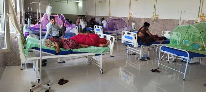 One patient of dengue and 4 patients of malaria turned out