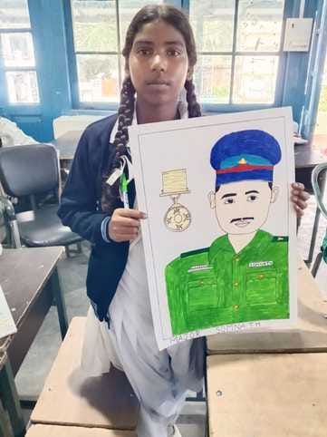 Sitamuni made a portrait of Major Somnath