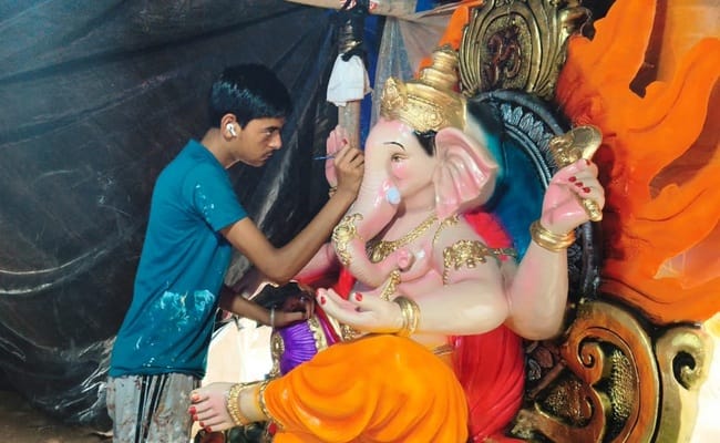 Enthusiasm among artisans engaged in preparations for Ganesh festival