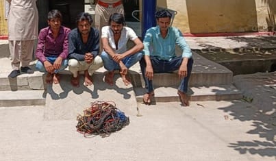Four accused arrested for stealing motor wire