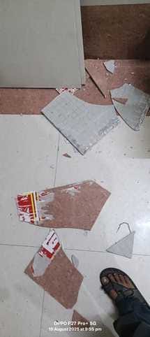 Tiles fell on a 13 day old newborn in 100 bed hospital, he got injured