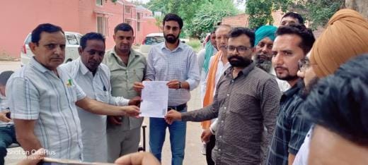 Protested at the Superintending Engineer's office