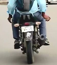 Video of stunt goes viral, biker fined Rs 2500