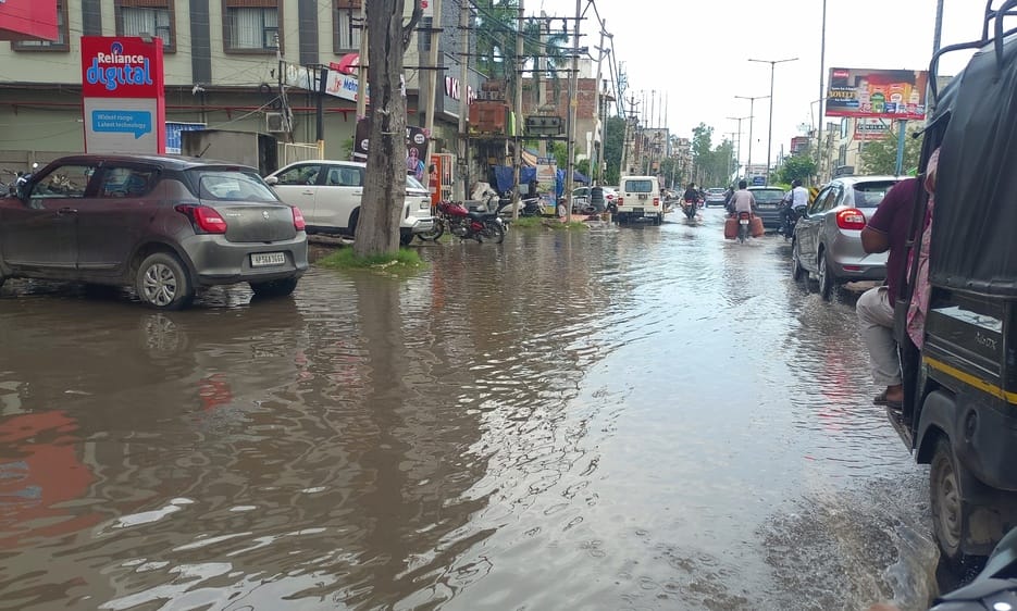 First the scorching sun troubled us, then heavy rain in the afternoon caused waterlogging in the city