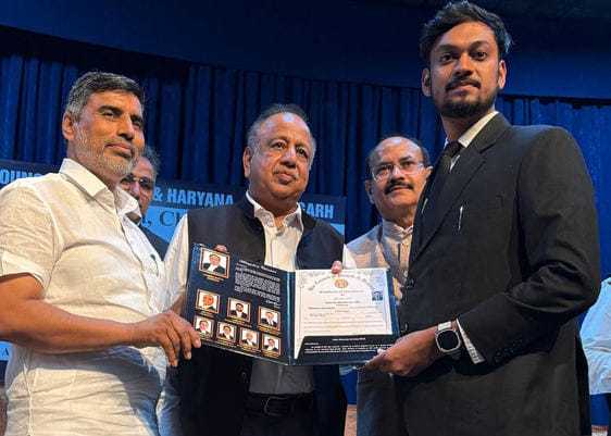 Sahil of Julana got Bar Council license and enrollment certificate