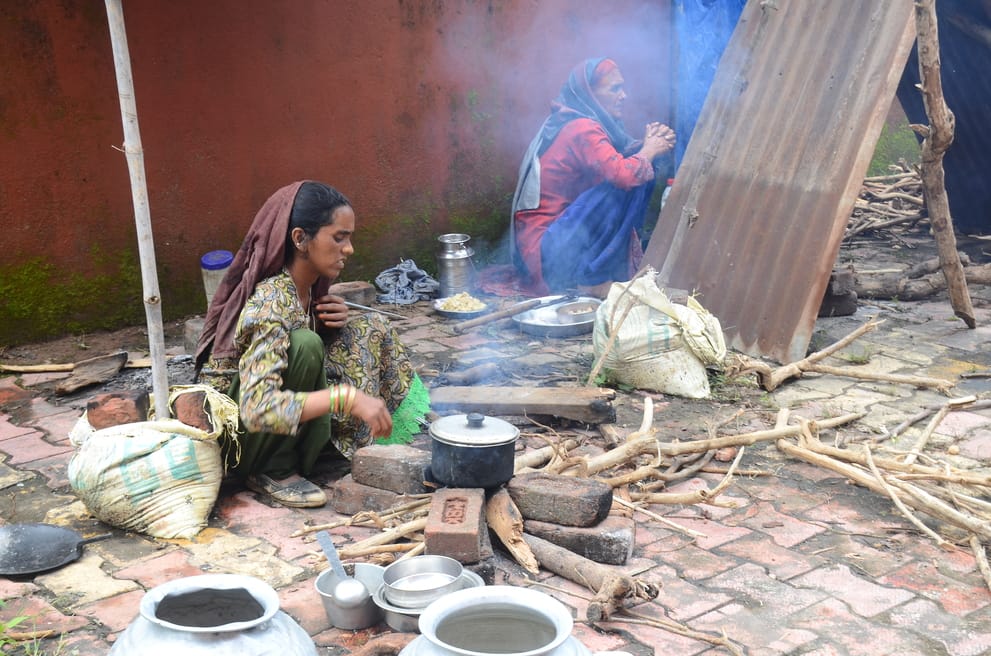 People struggling in relief camps...eyes full of hope, but future in danger