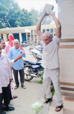 Demonstration was done by breaking smart meter at electricity corporation office