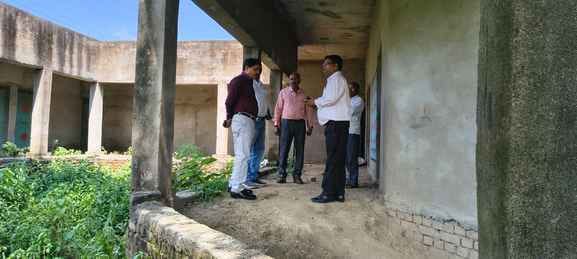 Inspection of incomplete Panchayat Secretariat