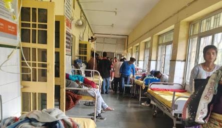 Diseases increased during rains, beds had to be put on the verandah