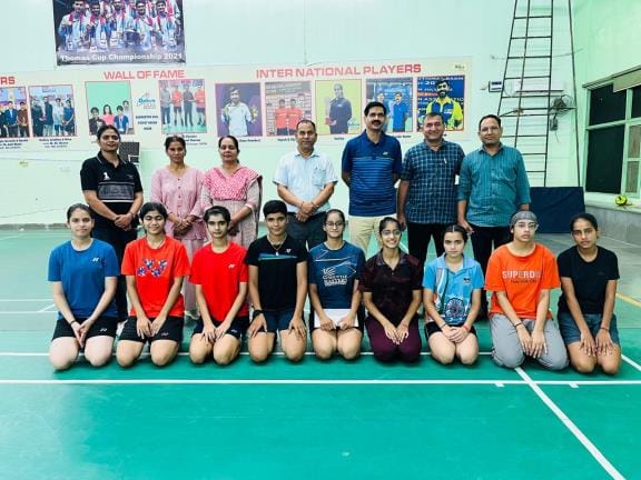Divya, Aradhya, Harshita and Jiya selected for state level badminton competition