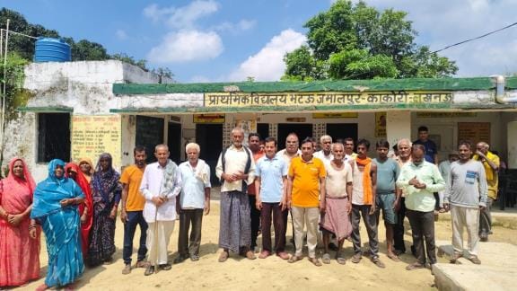 Villagers angry with school merger staged protest