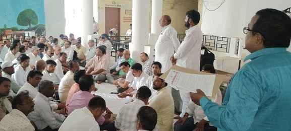 Teachers raised their voice in support of their demands, staged a sit-in protest over 31-point demands