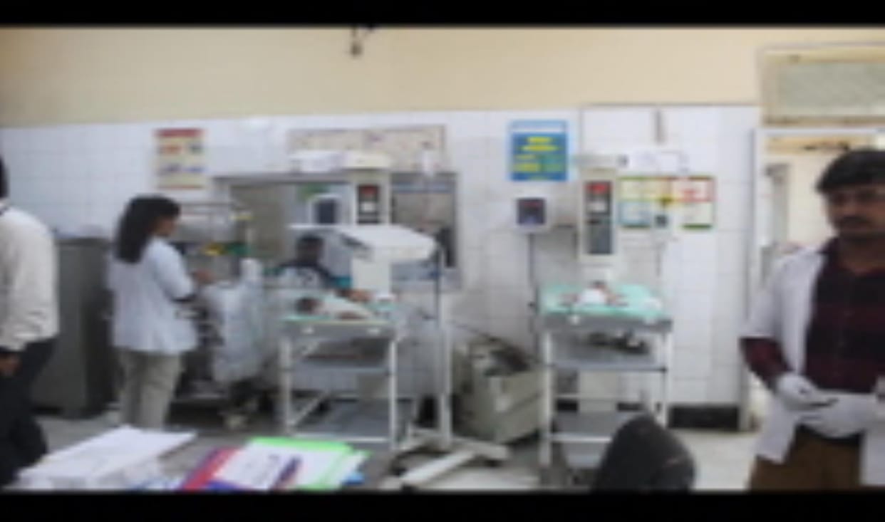 SNCU ward is full, two babies on one machine