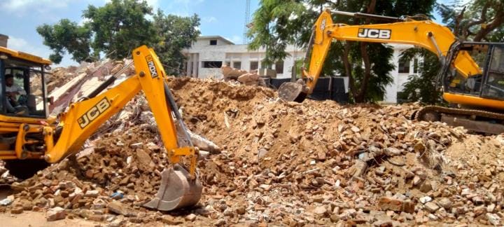 Debris was removed from government land on the second day as well