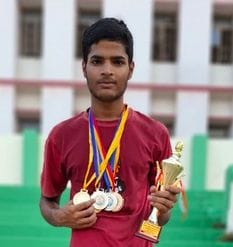Sanchit shines with gold in state level swimming competition