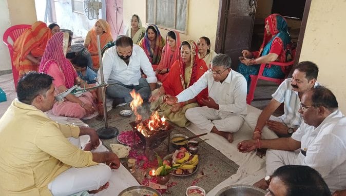 Hawan was performed on the death anniversary of Chaudhary Bhana Ram