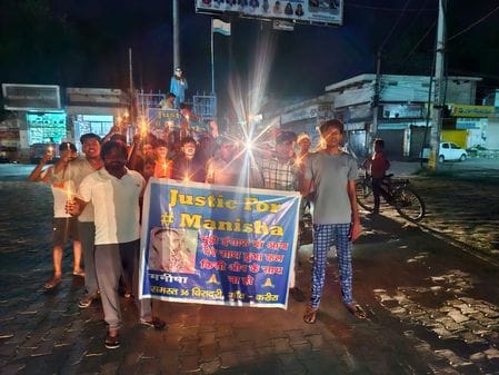 Candle march taken out on Manisha case