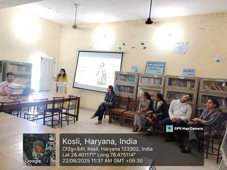 In the internship seminar, girl students presented their experiences related to social concerns