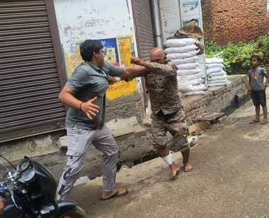 The drunkard created a lot of uproar, there was chaos