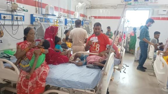 Viral outbreak...two children on one bed in PICU