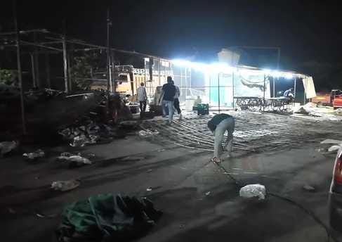 After the anonymous letter went viral, illegal stalls were removed from the vegetable market till late at night