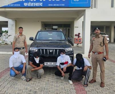Four youths arrested for doing stunts with car