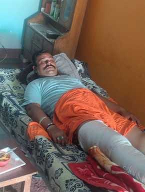 Two bikes collide, home guard injured