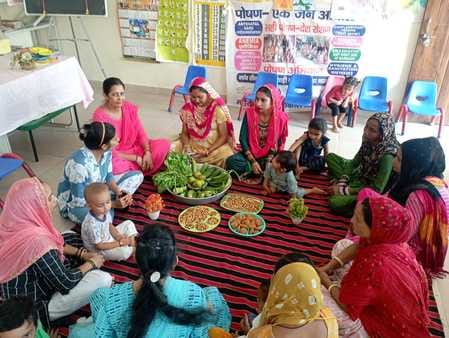 Mothers were taught about balanced diet by giving them nutrition plate