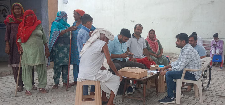 More than 100 elderly people were treated in the camp