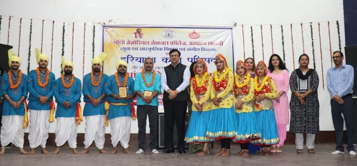 Haryanvi folk dance enthralled the audience at the cultural festival and received applause