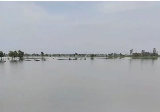 Even after installing six motors, the water in Bhaini Surjan is not decreasing