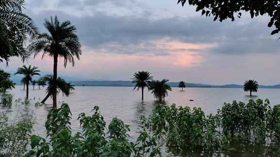 The water level of Ranjit Sagar Lake reached 524 feet