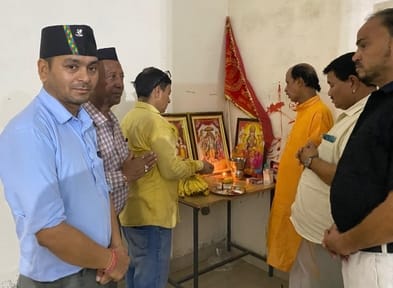 Training for Ramlila begins with flag worship