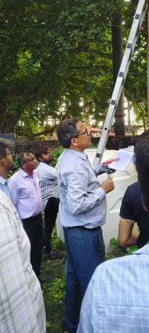 AMU team came for the survey of Agra Gate Tank