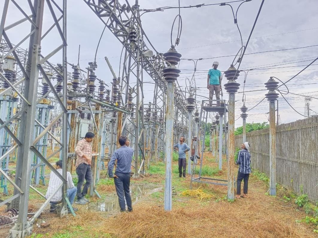 High tension line wire broken, substation stalled