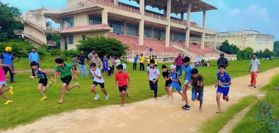 Dhruv Singh of Army Public School won the 100 meter race