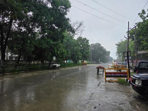 Heavy rain brought relief from the heat