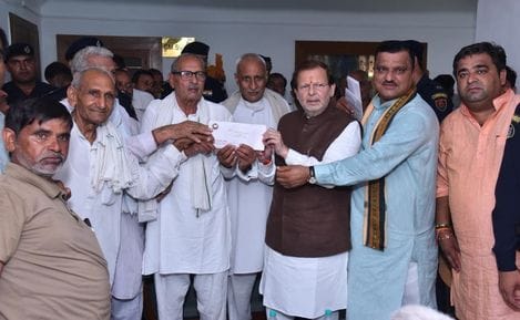 The minister handed over cheques worth Rs 4.70 crore to the Gaushala operators