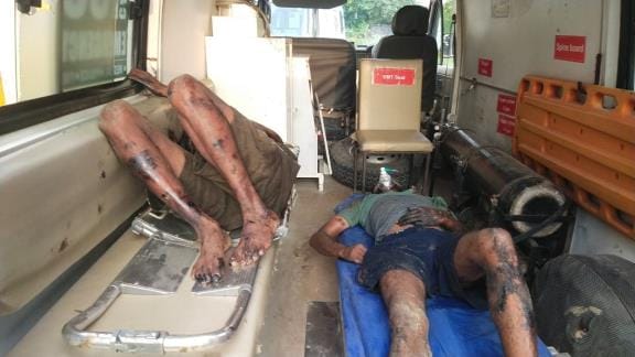 Two workers fainted due to chemical reaction in sauce factory
