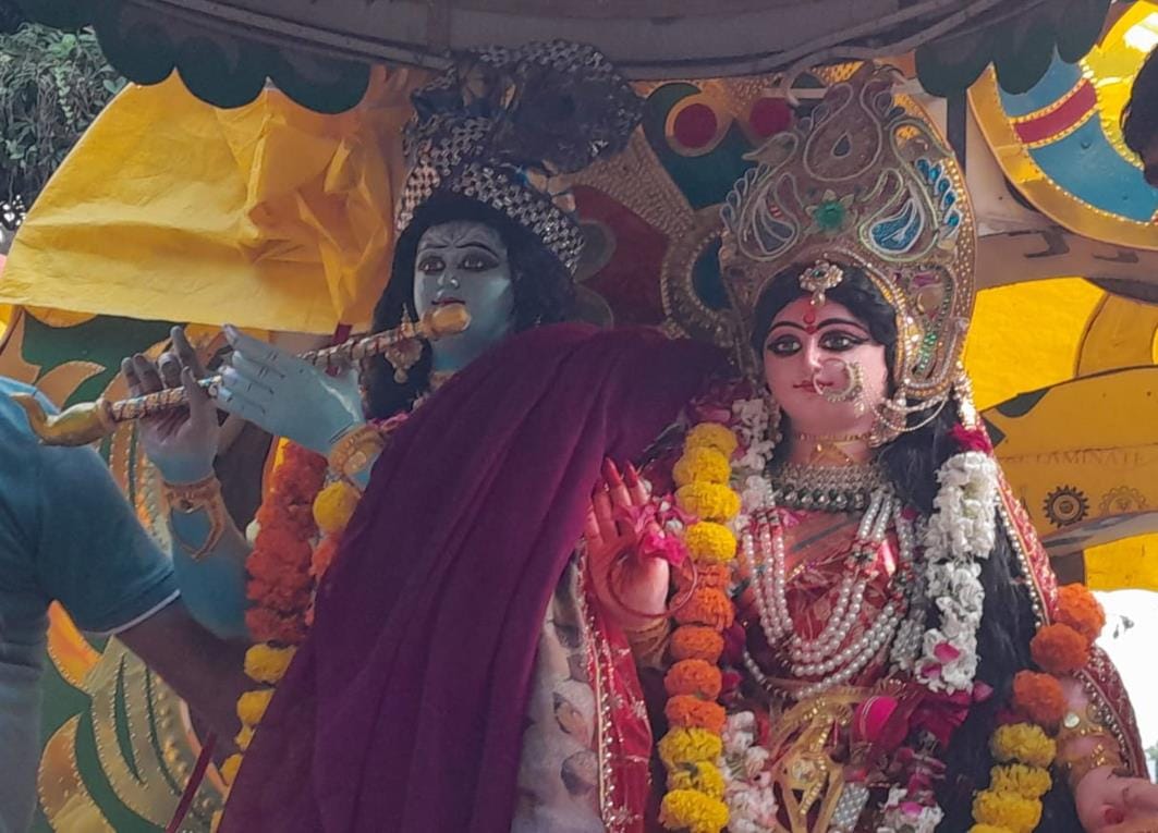Immersion procession of idols of Shri Krishna