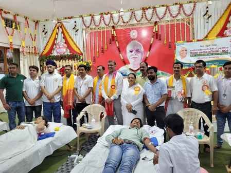 155 people donated blood in two days