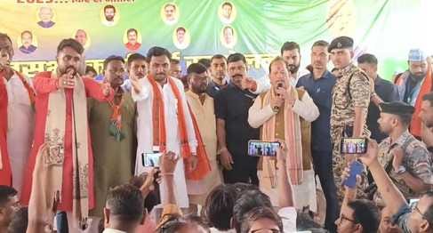 Muzaffarpur Bihar news :heavy chaos in nda workers' conference today dypty cm vijay sinha says attend