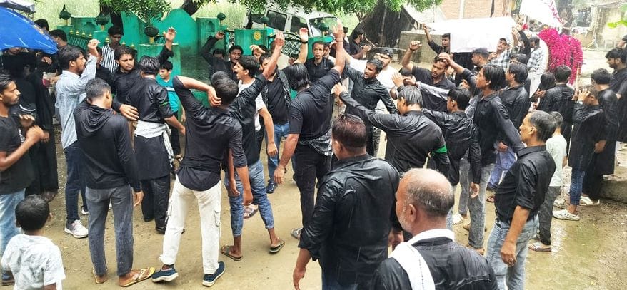 Devotees took out Chehallum procession