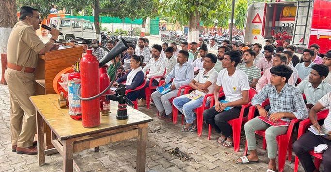 Methods of fire prevention and protection were explained to the alert people