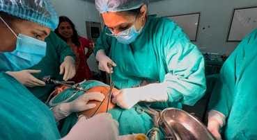 A 20 cm lump was removed from the ovary, for the first time it was punctured and removed with the help of a telescope