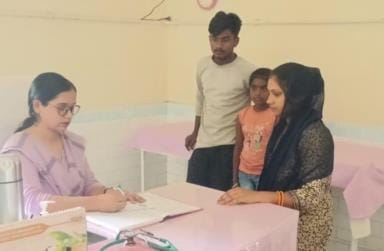Patients suffering from cough and fever arrived at the arogya mela