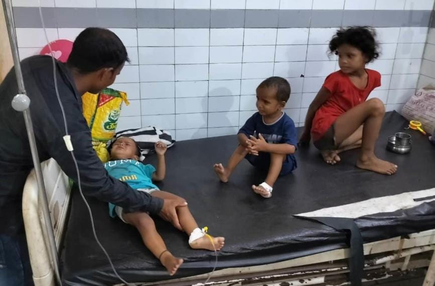 The number of patients in the children's ward has increased, beds are less