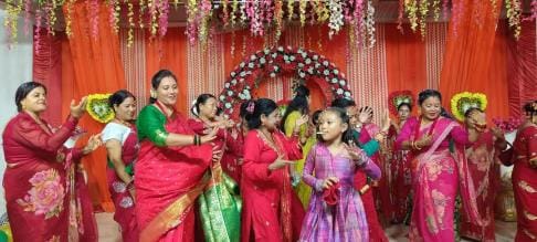 Gorkha women celebrated Teej festival with dance and music