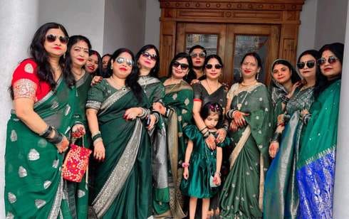 The women danced
