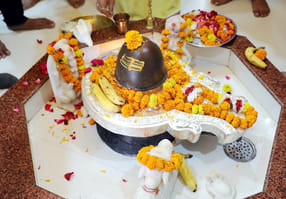 Silver umbrella offered on Hartalika Teej